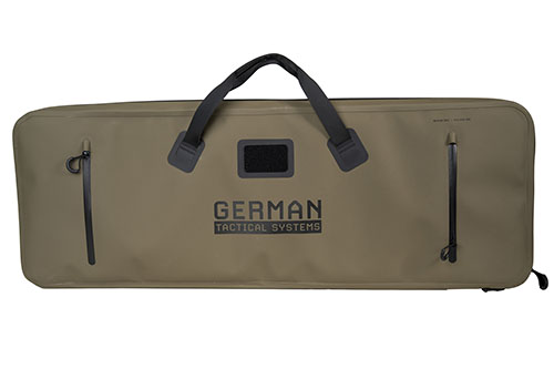 La GTS Mission Case è una borsa ibrida impermeabile, progettata per proteggere armi da fuoco in ambienti difficili, con design modulare e chiusura con zip bloccabile.